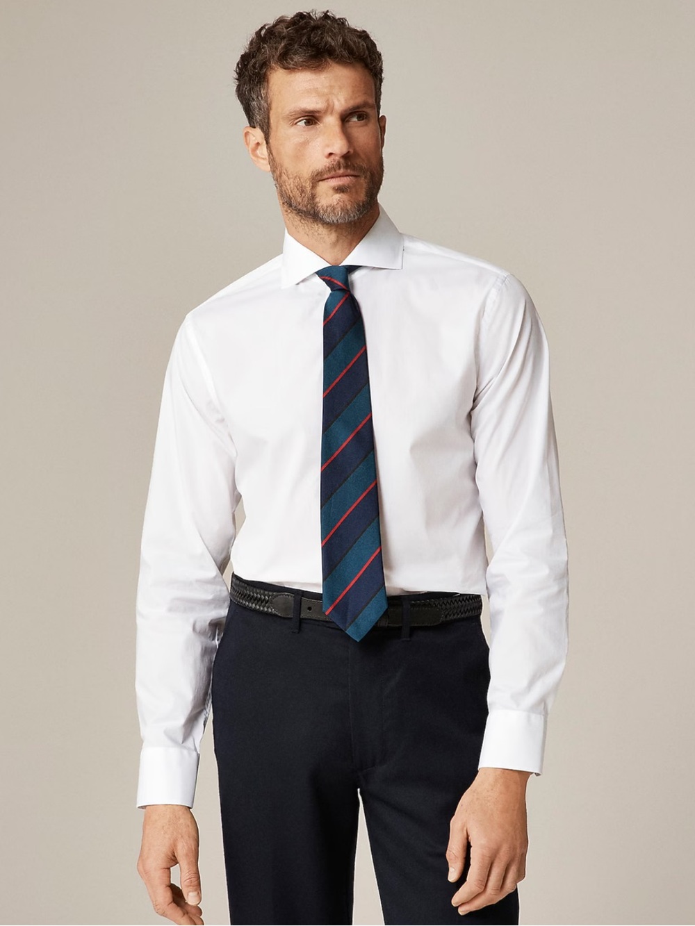 J. Crew White Ludlow Premium Dress Shirt with Point Collar NWT Size 16/33